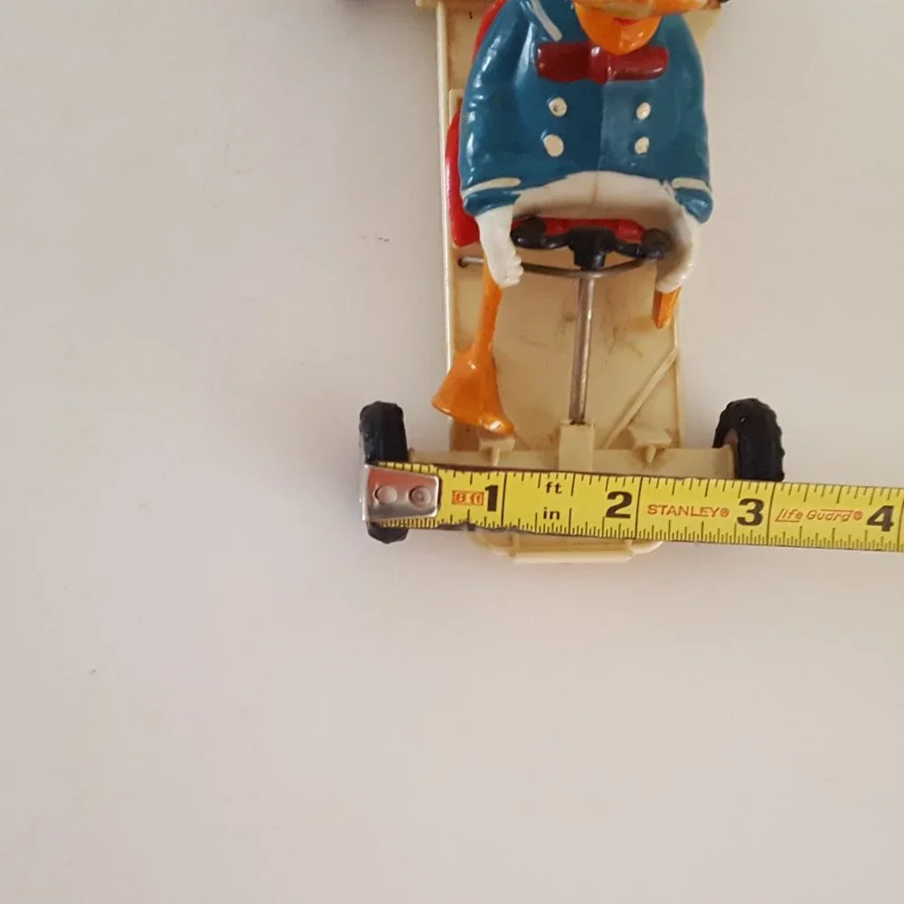 Vintage Disney Marx Plastic Friction Donald Duck Racing Kart”AS IS *FOR PARTS*